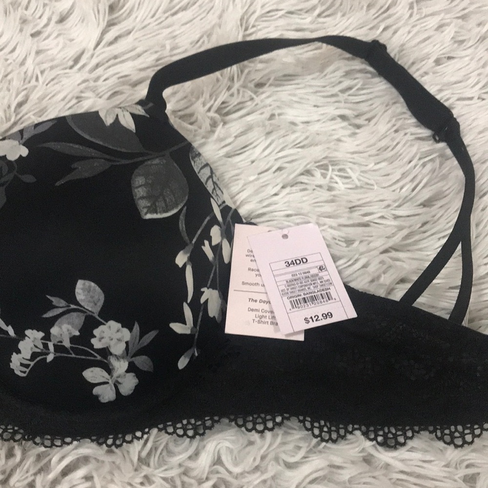 Auden floral print push up bra NWT 34DD